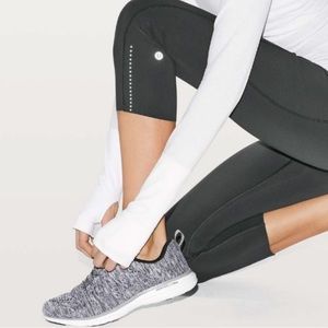 Lululemon Fast & Free Crop II *Nulux 19"Deep Coal
